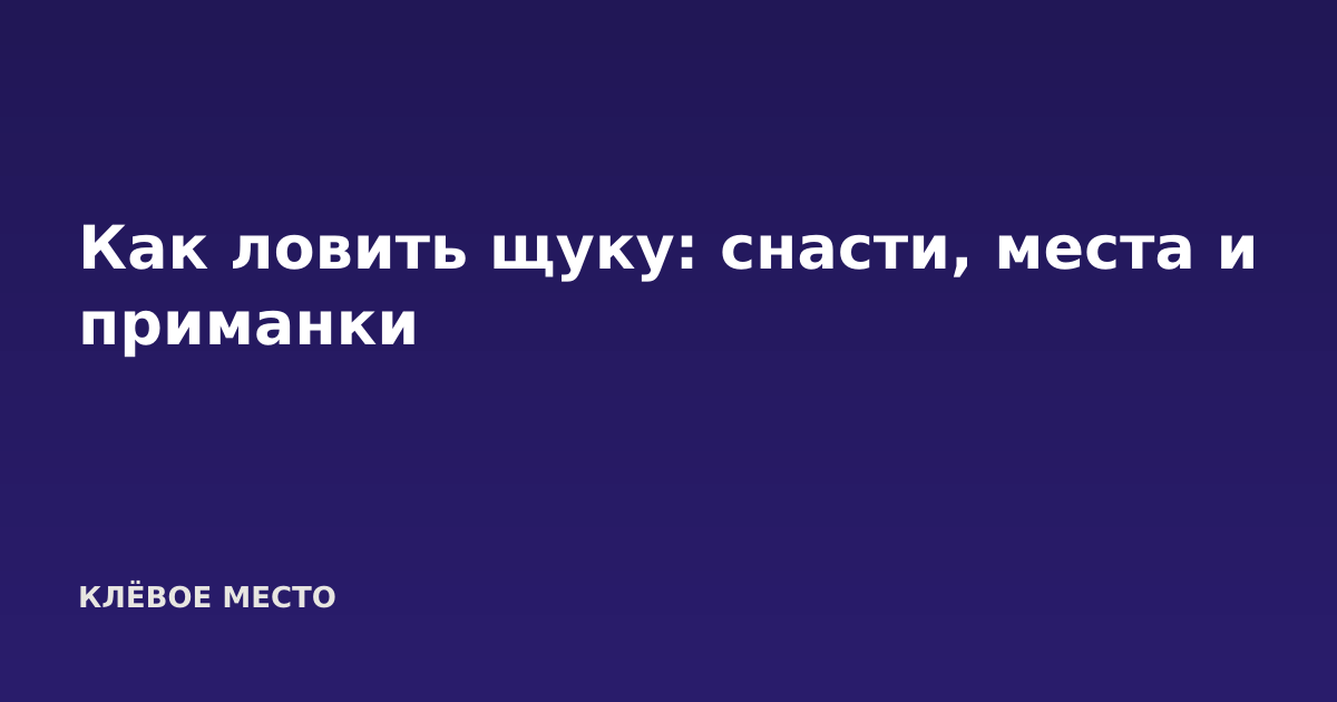 Как ловить щуку: снасти, места и приманки